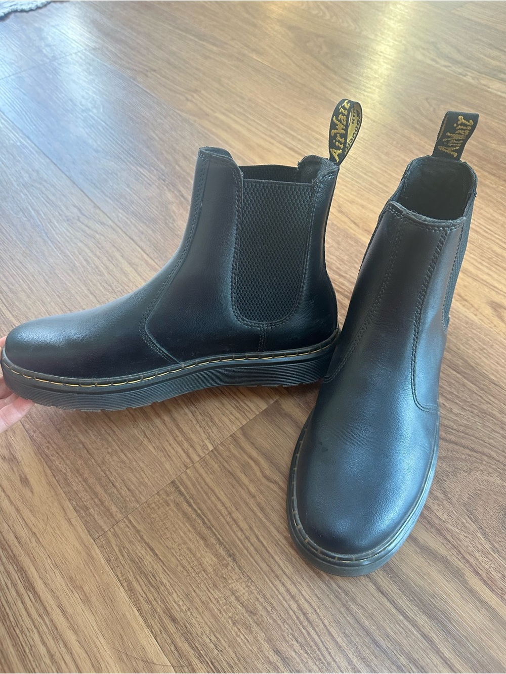 Dr. Martens Black Leather Chukka Chelsea Boots
